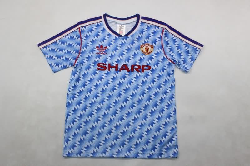 1990/92 Manchester United Away Kids Soccer Jersey And Shorts