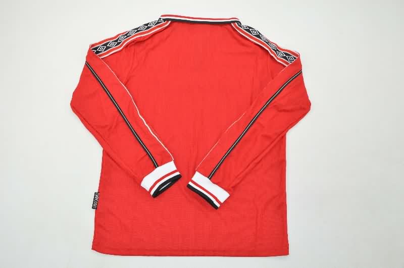 1998/00 Manchester United Home Long Sleeve Kids Soccer Jersey And Shorts