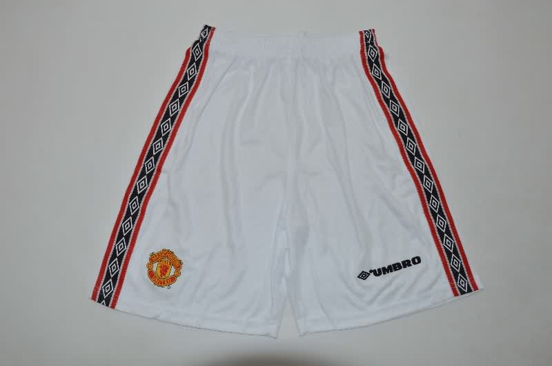 1998/00 Manchester United Home Long Sleeve Kids Soccer Jersey And Shorts