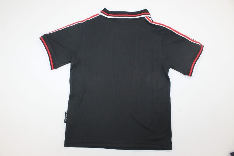 1998/99 Manchester United Black Kids Soccer Jersey And Shorts