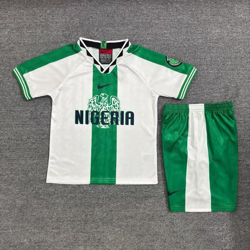 1996 Nigeria Away Kids Soccer Jersey And Shorts