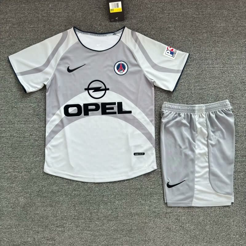 2001/02 Paris St Germain Away Kids Soccer Jersey And Shorts