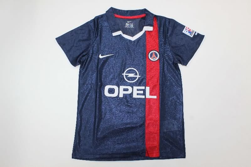 2001/02 Paris St Germain Home Kids Soccer Jersey And Shorts