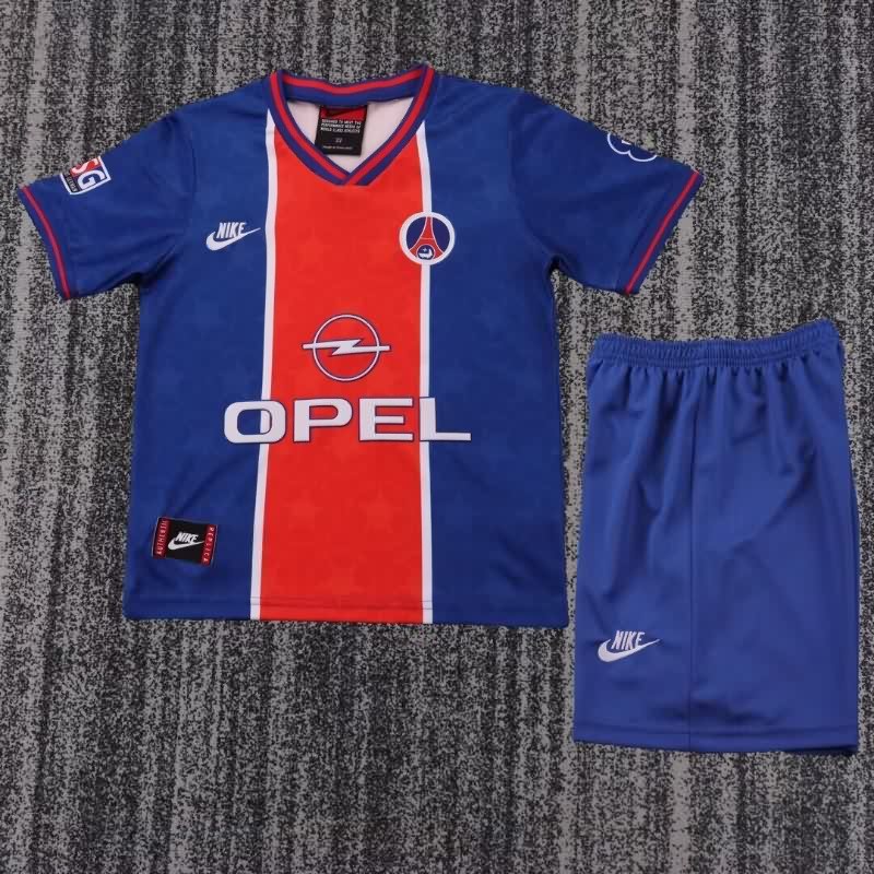 1995/96 Paris St Germain Home Kids Soccer Jersey And Shorts