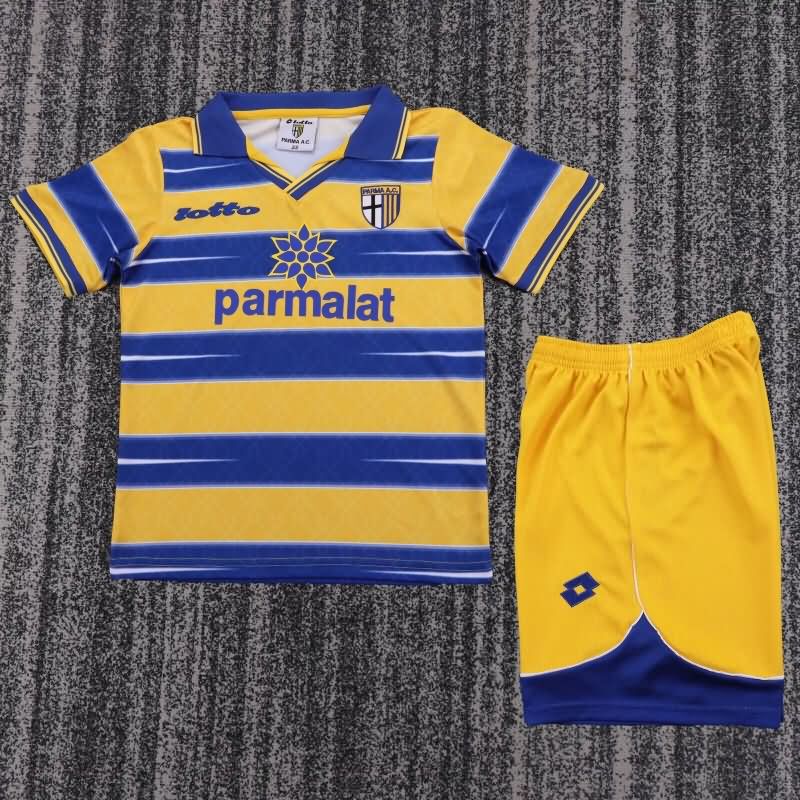 1998/99 Parma Home Kids Soccer Jersey And Shorts