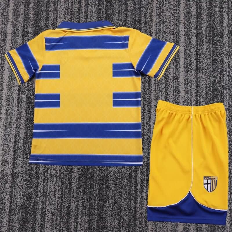 1998/99 Parma Home Kids Soccer Jersey And Shorts