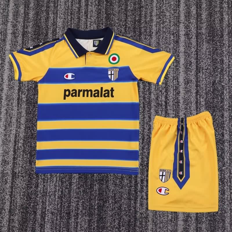 1999/00 Parma Home Kids Soccer Jersey And Shorts