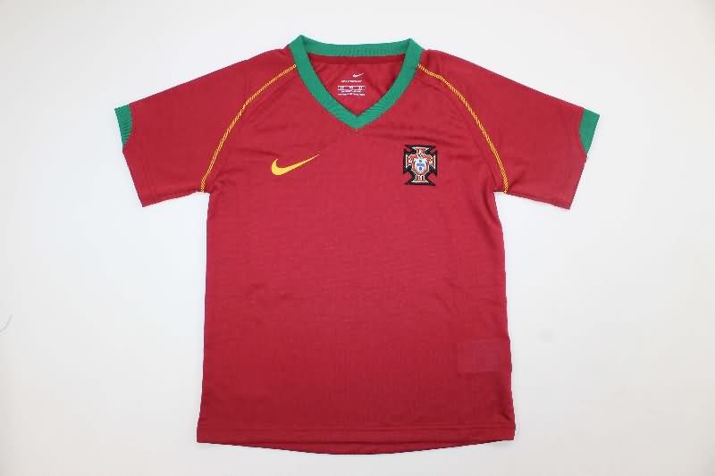 2006 Portugal Home Kids Soccer Jersey And Shorts