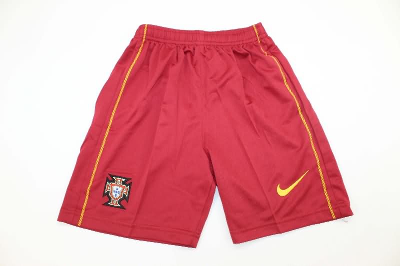 2006 Portugal Home Kids Soccer Jersey And Shorts