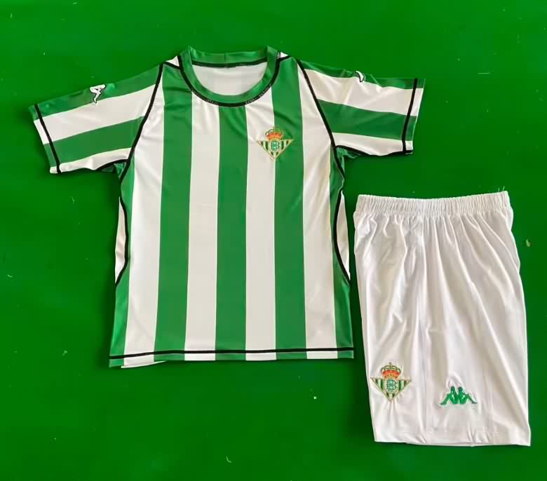 2003/04 Real Betis Home Kids Soccer Jersey And Shorts