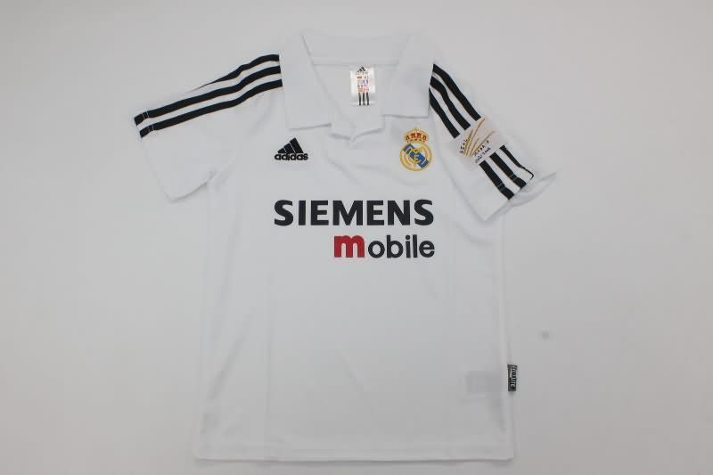 2002/03 Real Madrid Home Kids Soccer Jersey And Shorts