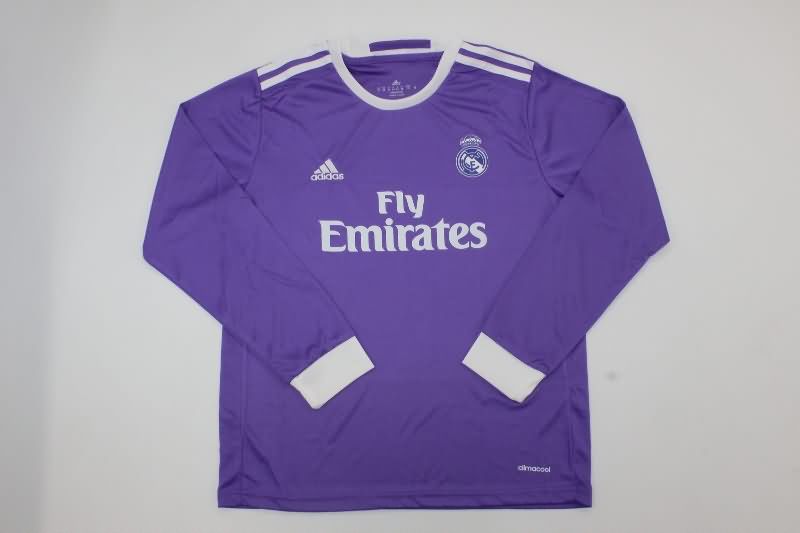 2016/17 Real Madrid Away Long Sleeve Kids Soccer Jersey And Shorts