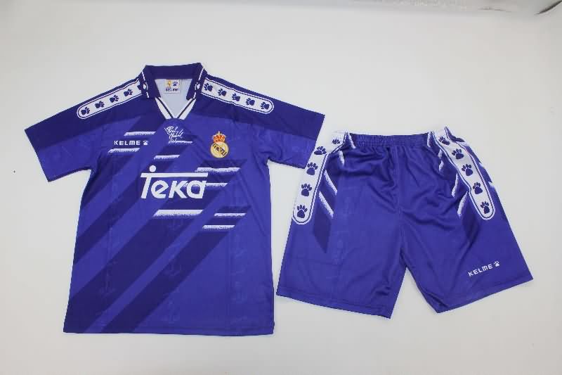 1994/96 Real Madrid Away Kids Soccer Jersey And Shorts
