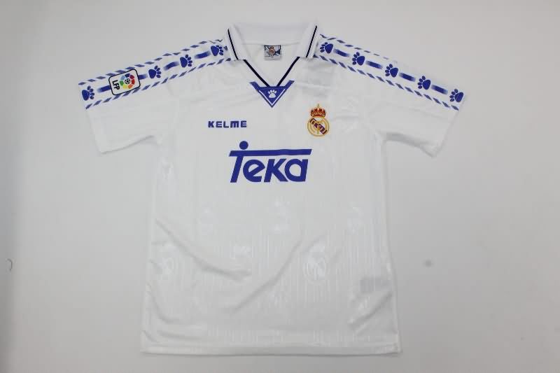 1996/97 Real Madrid Home Kids Soccer Jersey And Shorts