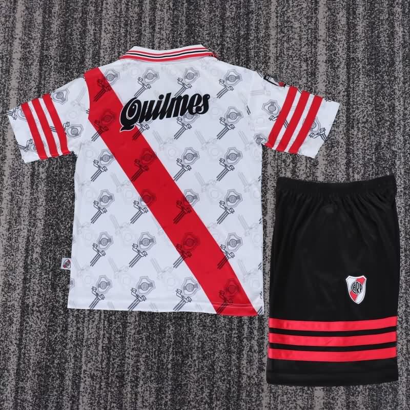 1996/97 River Plate Home Kids Soccer Jersey And Shorts