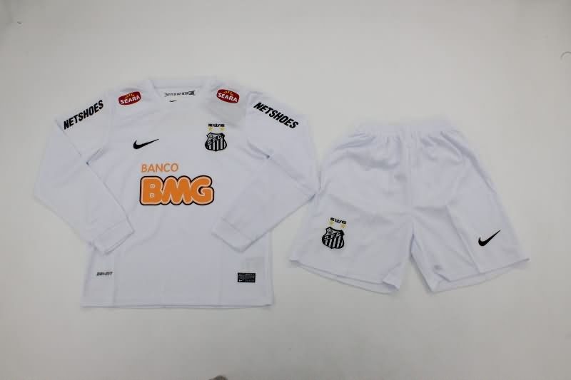 2011/12 Santos Home Long Sleeve Kids Soccer Jersey And Shorts