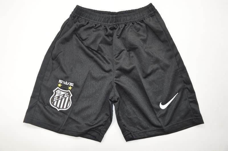 2012/13 Santos Black Kids Soccer Jersey And Shorts
