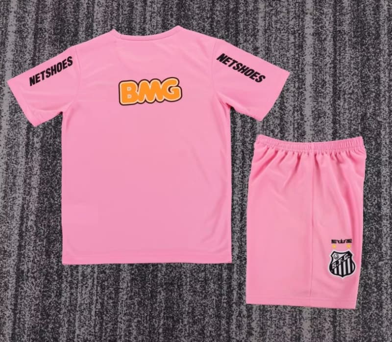 2012/13 Santos Pink Kids Soccer Jersey And Shorts