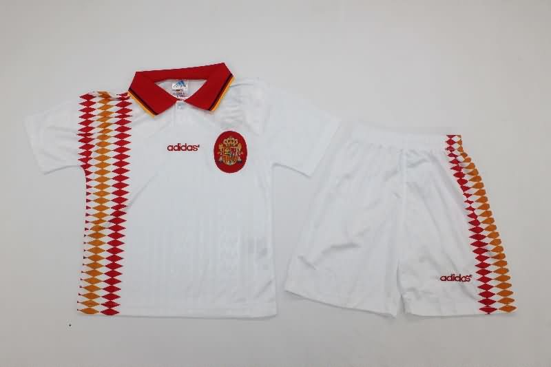 1994 Spain Away Kids Soccer Jersey And Shorts