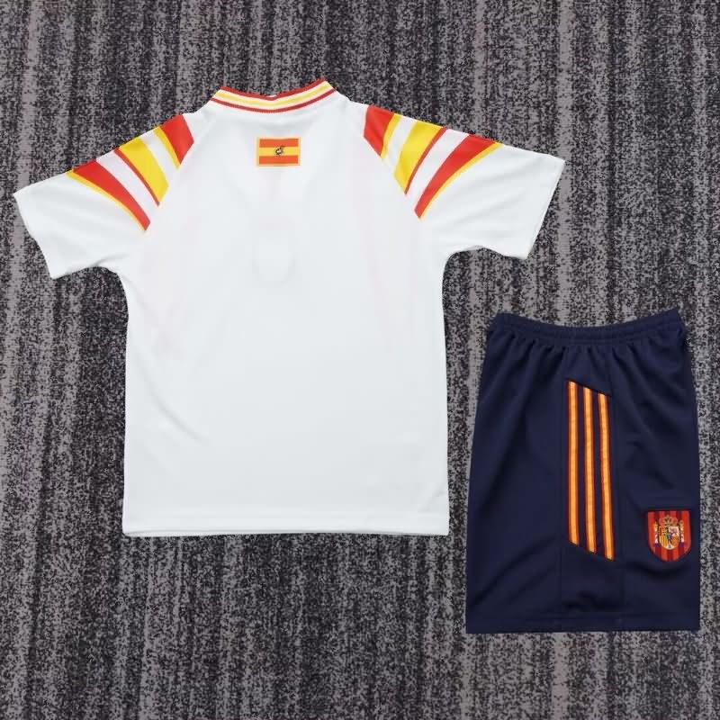 1996 Spain Away Kids Soccer Jersey And Shorts