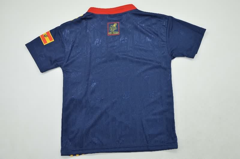1996 Spain Away Kids Soccer Jersey And Shorts