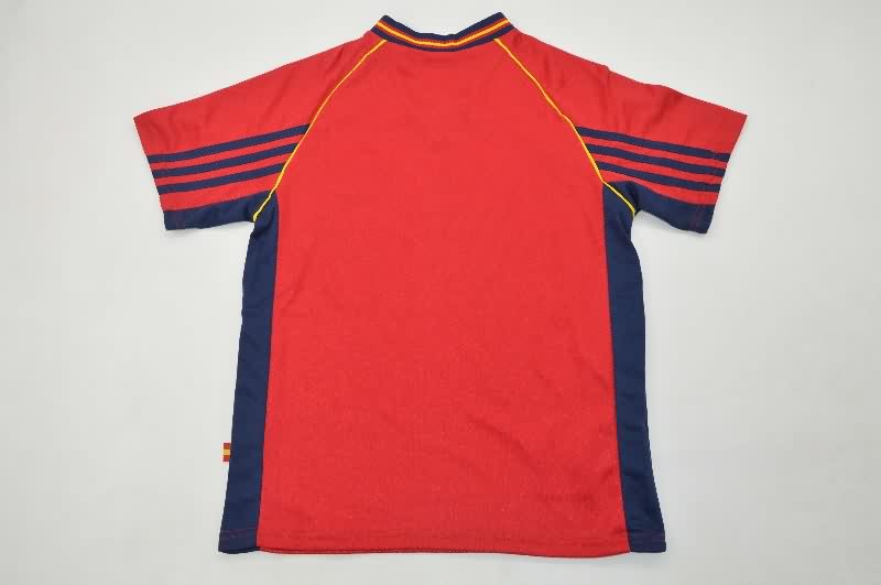 1998 Spain Home Kids Soccer Jersey And Shorts