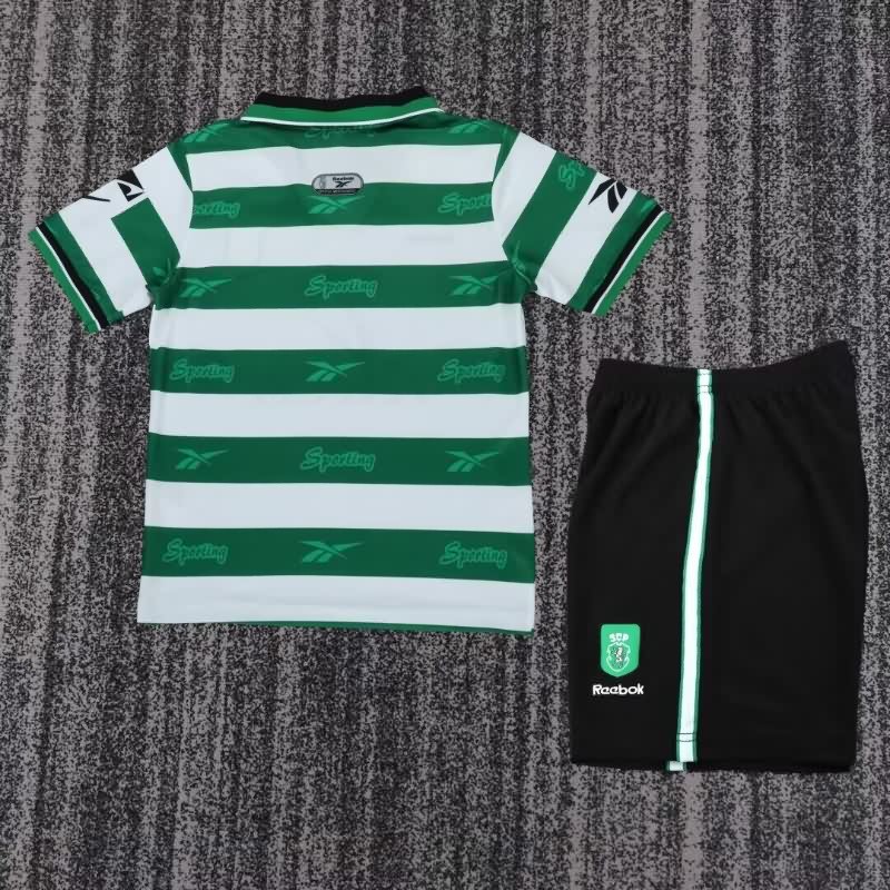 1999/00 Sporting Lisbon Home Kids Soccer Jersey And Shorts